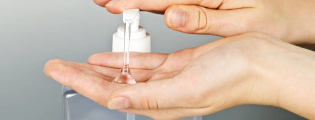 Mains sèches et gel hydro alcoolique